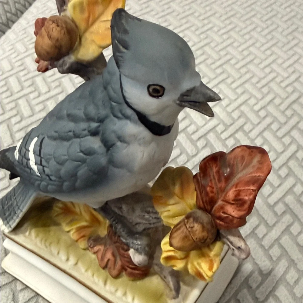 Vintage Towle Fine Porcelain Hand Painted Blue Jay Bird 6